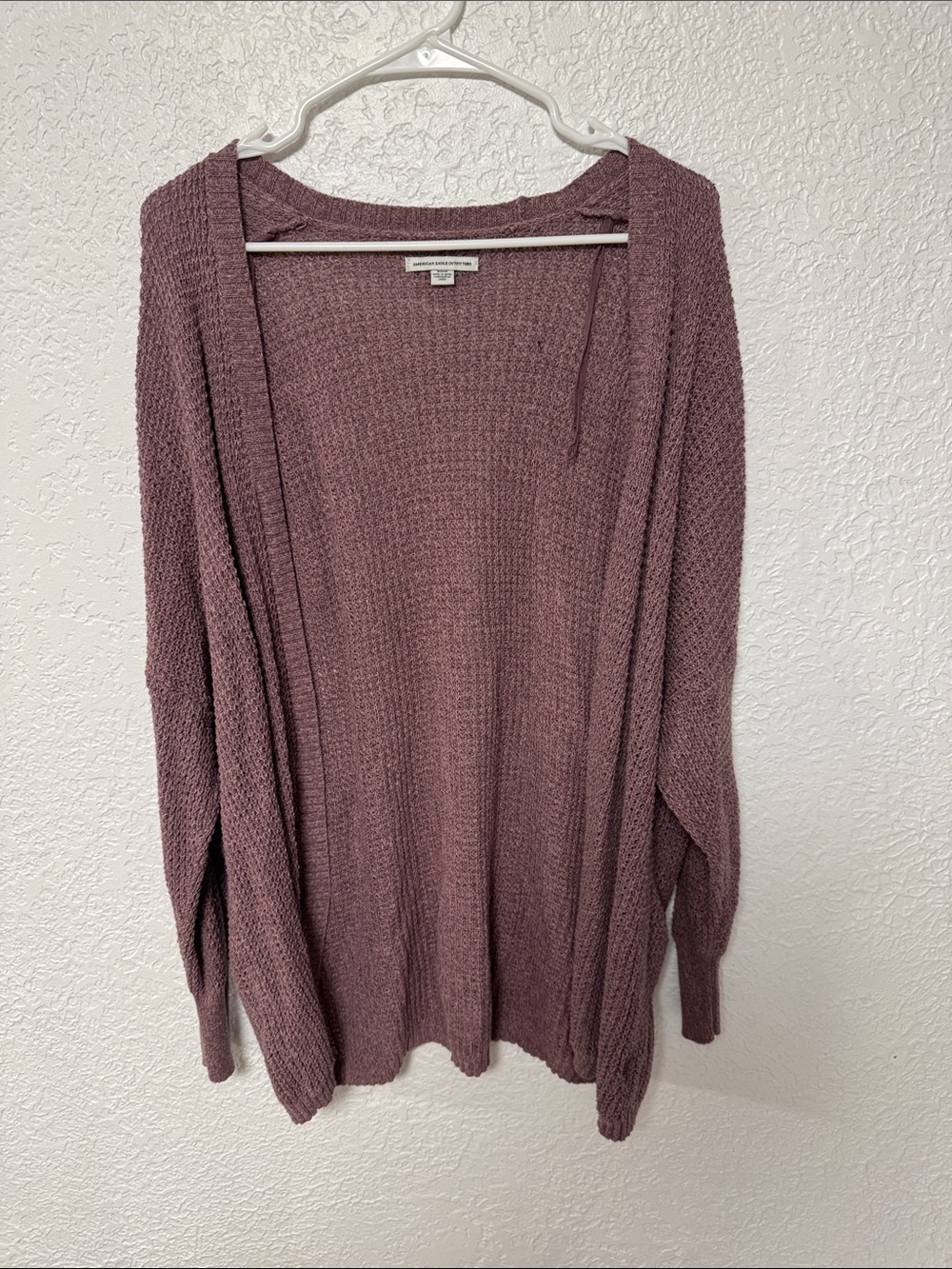 American Eagle Outfitters Open-Front Mauve Cardigan Size M